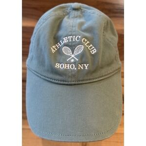 Abercrombie Soho NY Hat Green Athletic Club Tennis Preppy Strapback Cap Coastal